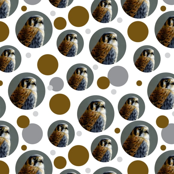 American Kestrel on Branch Painting Premium Gift Wrap Wrapping Paper Roll
