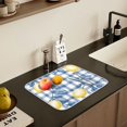 thumbnail image 5 of Yayeee Dish Drying Mat for Kitchen Counter 16" x 18" Microfiber Super Absorbent Coffee Decorative Pad, Light Lemon, 5 of 9