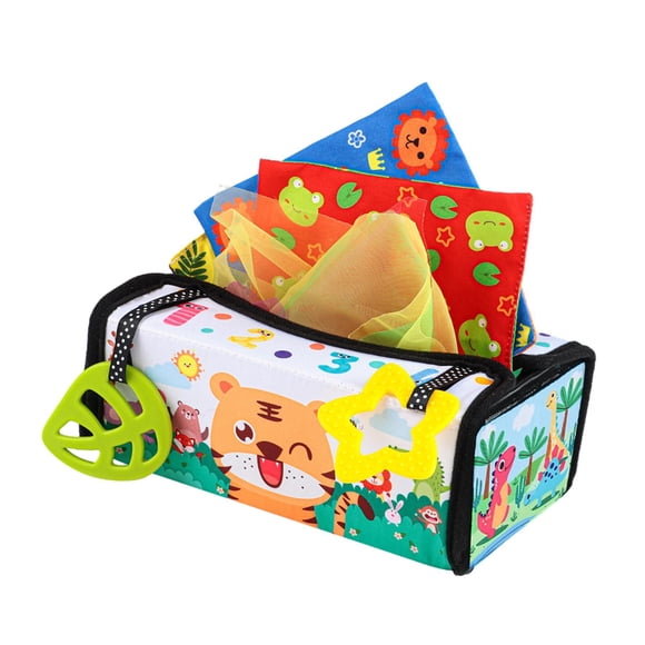 juego sensorial,caja de juguetes sensoriales desarrollo caja de pañuelos ,Caja de pañuelos juguete infantil de aprendizaje temprano,Juguetes educativos STEM 11 pañuelos