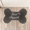 thumbnail image 2 of Maison Concepts Braided Cotton Bone Shape Pet Mat Black Bon Appetit (Black) 15" X 23" X 0.2", 2 of 3
