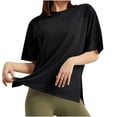 thumbnail image 2 of HongQid Fitness Tops for Women Loose Fit Breathable Activewear Cool Quick Dry Gym Athletic Tee Tops, 2 of 8