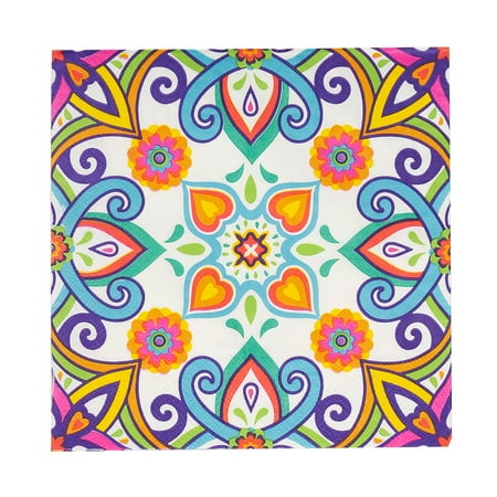 Fun Express Colorful Fiesta Luncheon Napkins 16 Pieces