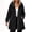 Black-05, variant on Women's Waterproof Hooded Rain Jacket Mid Length Windproof Zip Up Raincoat with Pockets Outdoor Coat