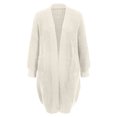 thumbnail image 5 of felwors Womens Long Cardigans Lightweight Open Front Long Sleeve Cardigan Sweater White, S, 5 of 5