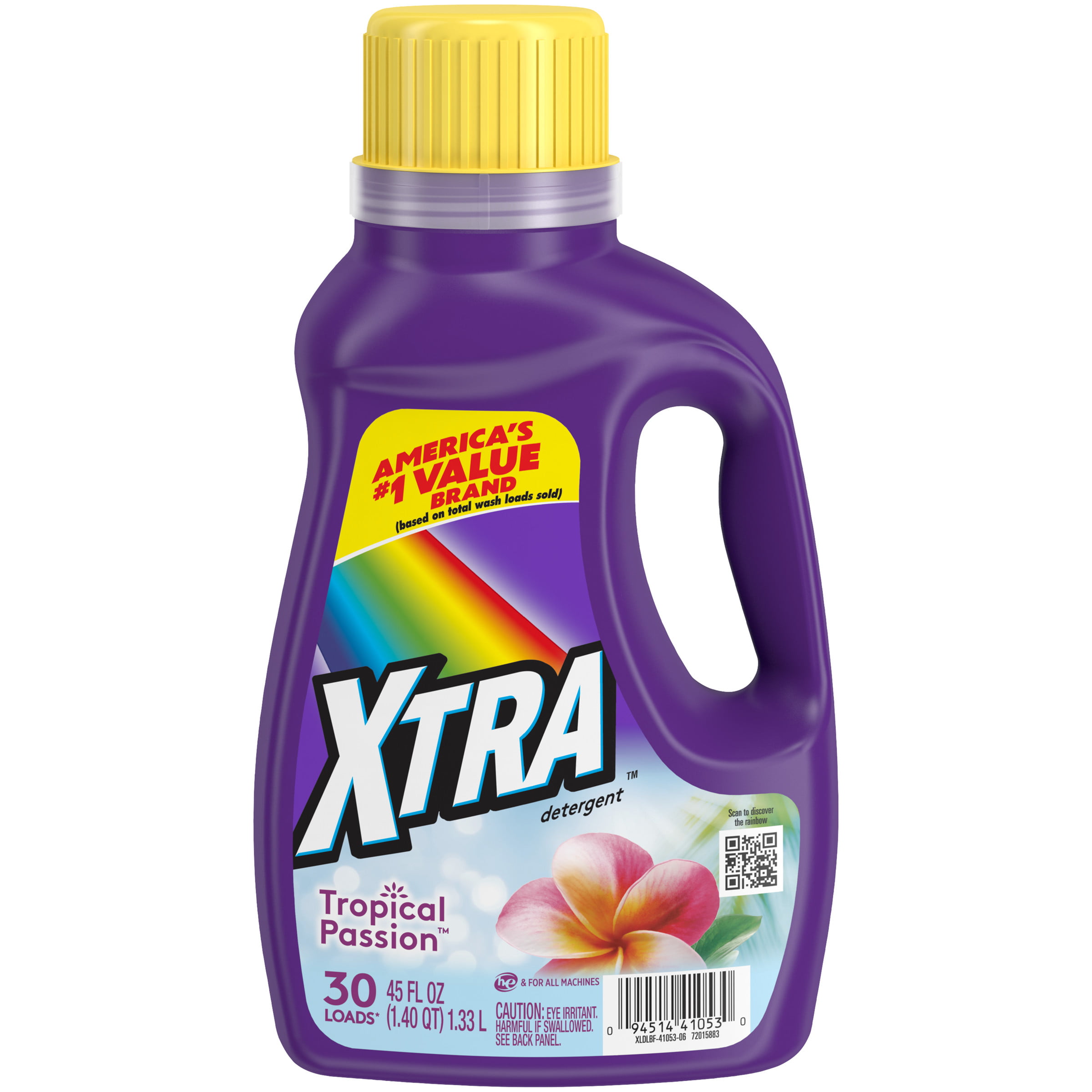 Xtra Liquid Laundry Detergent, Tropical Passion, 45oz.