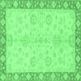 thumbnail image 1 of Ahgly Company Indoor Square Abstract Emerald Green Modern Area Rugs, 5' Square, 1 of 4