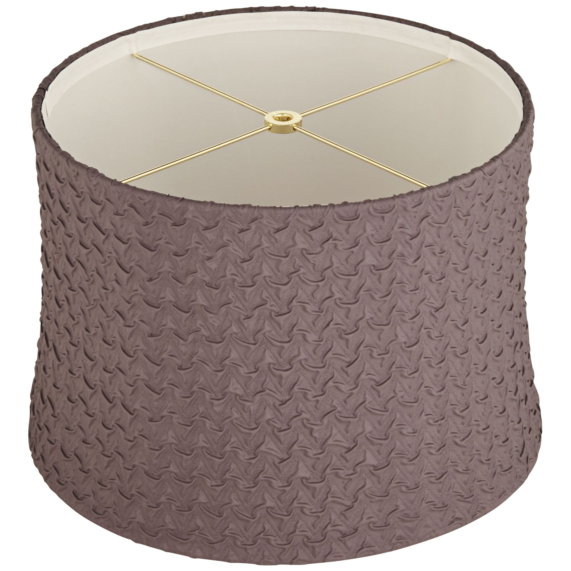 Springcrest 13" Top x 14" Bottom x 10" High x 10" Slant Lamp Shade Replacement Medium Sierra Gray Drum Softback Washer Harp Finial