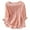 Pink, variant on APEXFWDT Womens Crew Neck Cotton Linen Shirts Embroidered Ruffle 3/4 Sleeve Casual Loose Blouses Summer Tops for Women