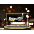 thumbnail image 3 of Swinhoe’s Blue Pheasant 3D Engraved Crystal 3D Engraved Crystal Keepsake/Gift/Decor/Collectible/Souvenir, 3 of 6