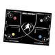 thumbnail image 2 of Tapete de entrenamiento para pies de baloncesto, tapete de entrenamiento de pasos de agilidad, tapete de práctica de manejo de pelota antideslizante, Línea Blanca con Correa, 2 of 8