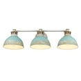thumbnail image 3 of Golden Lighting Kinsley 3-light Vanity in Antique Teal shade, 3 of 6