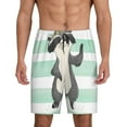 thumbnail image 1 of Fotbe Cute Raccoon Pantalones Cortos de Pijama para Hombre, Ropa de Dormir, Pantalones de Pijama Cortos para Hombre-X-Large, 1 of 6