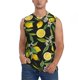 thumbnail image 1 of Balery Lemon Fruits Flowers Leaves Camisetas sin mangas para hombre, absorbe la humedad y protege contra el mal olor.-3X-Large, 1 of 7