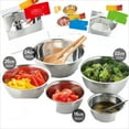 thumbnail image 2 of Stainless Steel Mixing Bowl Set Of 5 Portable Stackable Kitchen Cooking Nesting Storage Bowls for Home Outdoor Camping, 2 of 8