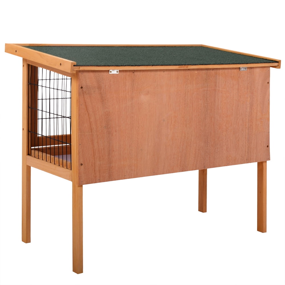 Lowestbest 36" Wooden Rabbit Bunny Pet Cage, Wooden Chicken Coop with Nesting Box, Wood Color Lowestbest 36" Wooden Rabbit Bunny Pet Cage, Wooden Chicken Coop with Nesting Box, Wood Color