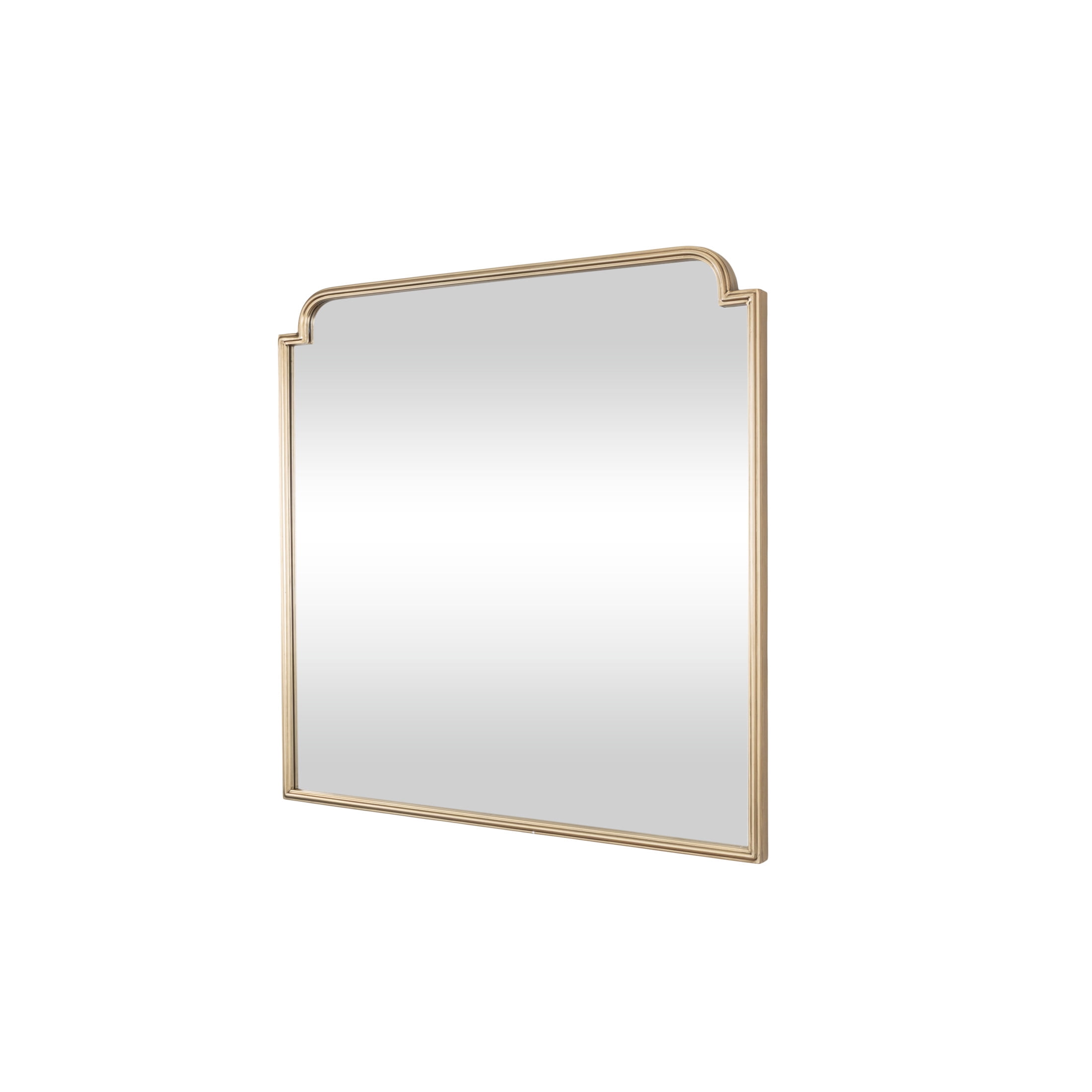 DecMode 35" x 34" Gold Wall Mirror with Thin Frame