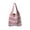 B006- Pink (White Heart Accent), variant on Cotton Tote Bag, Valentine's Day Bag, 100% Cotton Yarn, Shoulder Carry, Market Trips, Heart Motif, Neutral Tone, Large Capacity, 1 Pc