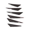 thumbnail image 2 of 6pcs Universal Car Spoiler Canards Kit Carbon Fiber Front Bumper Lip Splitter Fins Replacement for MitsubishiBig, 2 of 5