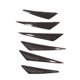 thumbnail image 2 of 6pcs Universal Car Spoiler Canards Kit Carbon Fiber Front Bumper Lip Splitter Fins Replacement for MitsubishiBig, 2 of 5