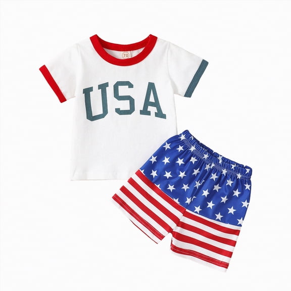 Baby Boy Outfit Toddler Boys Kids Spring Summer Cotton Letter Printed Short Sleeved Running Suit 0 3 6 12 18 24 Months Shirts & Shorts Sets T-Shirt Pocket Pants Set 2PCS
