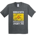thumbnail image 3 of Inktastic Established January 6, 1912 New Mexico Flag Youth T-Shirt, 3 of 5