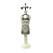 Intriguingly Appealing Dress Form Jewelry Stand, White