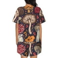 thumbnail image 3 of Bixox Women's Forest Wild Mushroom Printed Pajama Set 2 Piece Lounge Set Top and Shorts Soft Pajamas, Shorts with Pockets, 3 of 7
