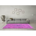 thumbnail image 3 of Ahgly Company Indoor Round Abstract Purple Modern Area Rugs, 6' Round, 3 of 4