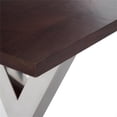 thumbnail image 5 of Finch Hamilton Wood and Metal Bench Dark Walnut Brown, 5 of 9