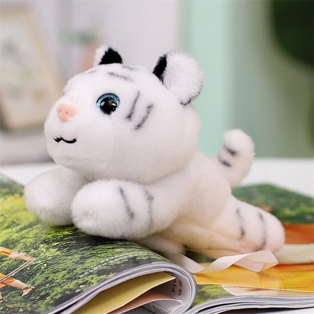 BRIGHTFUFU Lindo tigre relleno de felpa en el hombro Customle Animal Doll Jungle Jungle Favor Favor Tiger Realistic relleno para la fiesta de cosplay