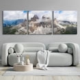 thumbnail image 4 of Epic Art 'Tre Cime Di Lavaredo' Acrylic Glass Wall Art, 3 Piece Set, 108" x 36", 4 of 8