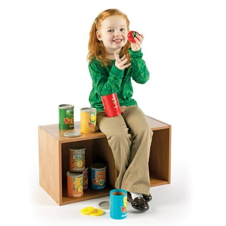 Learning Resources 1 to 10 Counting Cans, With Covers and Play Food, 75 Pieces