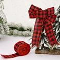 thumbnail image 3 of Clearance! CICRKHB Christmas Decorations, Christmas Wired Edge Ribbons Christmas Buffalo Plaid Ribbon Solid Color Burlap Ribbon Gingham Craft Ribbon for Christmas Diy Wrapping, Christmas Gifts Khaki, 3 of 3