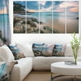 thumbnail image 1 of Gloomy Tropical Sunset Beach - Extra Large Seascape Art Canvas, 1 of 3