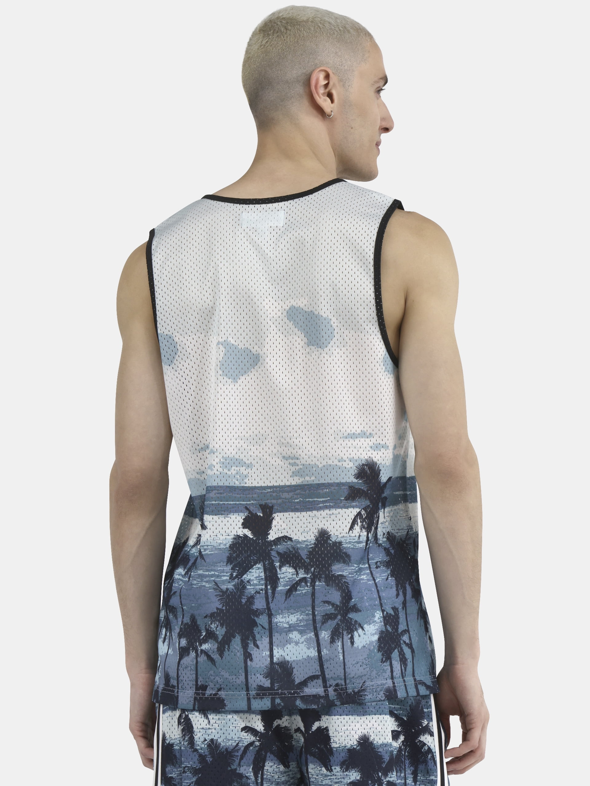No Boundaries Men's & Big Men's Solid and Printed Mesh Tank Top, Sizes XS-5XL