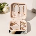 thumbnail image 6 of Swan Travel Portable Square Decorative Box Jewelry Stand: All-in-One Earring Holder, Ring Keeper, Necklace & Bracelet Organizer - Storage Box for Girls and Women, 6 of 6