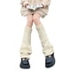thumbnail image 1 of Sunloudy Calentadores de piernas de punto para mujer, calentadores de piernas acanalados estilo preppy hasta la rodilla para niñas adolescentes Sunloudy moda, 1 of 6