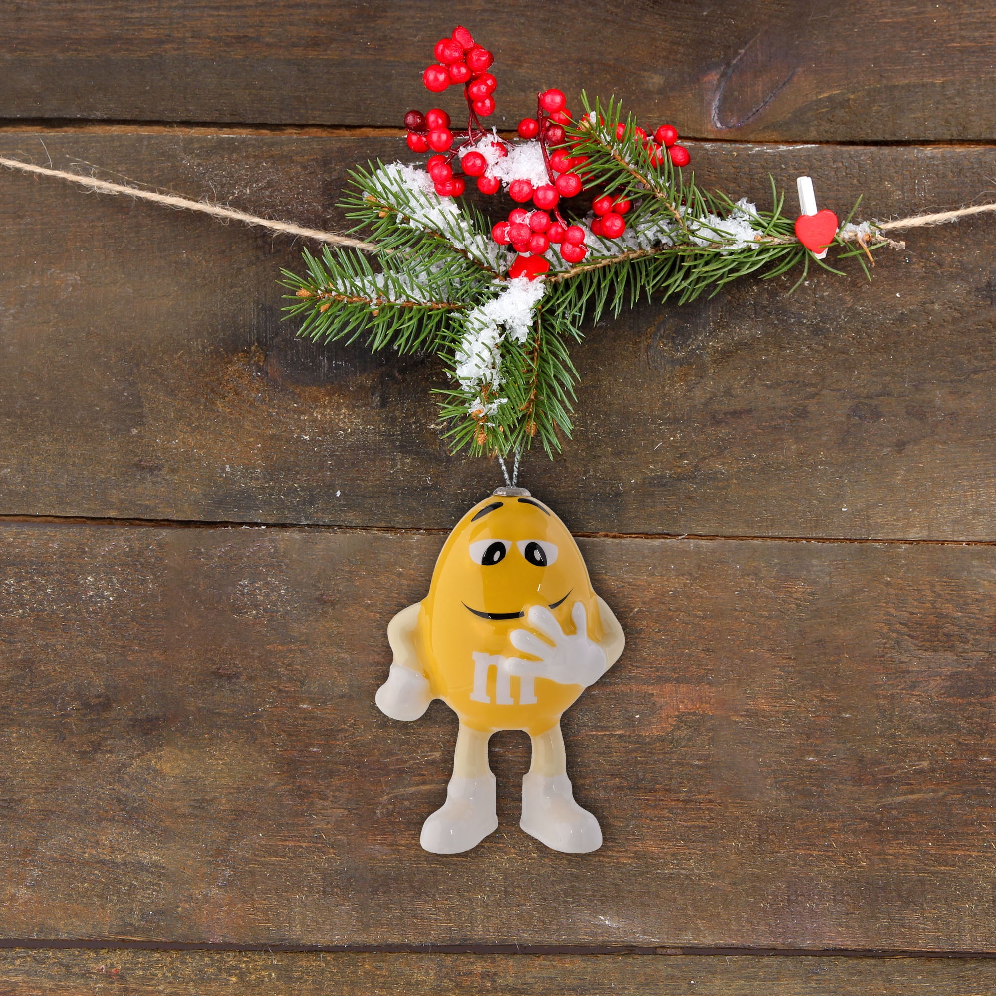 M&M’s Yellow M&M Character Hanging Christmas Ornament