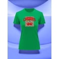 thumbnail image 1 of Playera Blusa De Cerezas Cherries Con Fondo Animal Print Vintage Color Verde Talla Mediana Marca Emil SaEs, 1 of 4