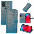 thumbnail image 1 of Funda de poliuretano con relieve de perro y gato para Motorola Moto G Stylus 5g, color azul, 1 of 5