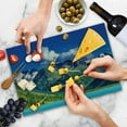 thumbnail image 4 of Highland Cutting Board, Lake in Altai Mountains Highlands Clouds Sunny Summer Day Travel Attraction, Decorative Tempered Glass Cutting and Serving Board, in 3 Sizes, by Ambesonne, 4 of 5