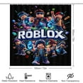 thumbnail image 2 of Roblox print Shower Curtain Sets Bathroom Set Decor with Non-Slip Rugs Bath U-Shaped Mat Toilet Lid Cover Waterproof Game fans Bathroom Curtains Shower Set with 12 Hooks 72x139IN, 2 of 8