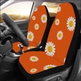 thumbnail image 2 of ZHANZZK Set of 2 Car Seat Covers Flowers Daisies Universal Auto Front Seats Protector Fits for Car,SUV Sedan,Truck, 2 of 4