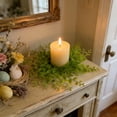 thumbnail image 6 of YOHAVEN Artificial Eucalyptus Candle Ring Wreath, Green Plastic Tabletop Ring For Pillar Candles, Spring And Easter Table Centerpiece Decor, 20cm Diameter, Reusable Indoor Door Wall Accent, 6 of 6