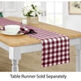 thumbnail image 2 of Home Bargains Plus Rectangle Fabric Table Runner, Country Rustic Buffalo Plaid, 70 Inch Long, Indoor Outdoor Easy Care Dining Table Runner, Checkered Cottage Gingham, Burgundy, 2 of 4