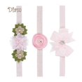 thumbnail image 3 of Baby-Bear Baby Product 3Pcs/Set Newborn Girl Faux Pearl Flower Headband Headwear Photo Props, 3 of 5