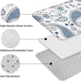 thumbnail image 5 of Blue Paisley and Floral Pattern Bathroom Rugs Sets 3 Piece,Toilet Cover Set,Absorbent Non Slip Bathroom Mats Sets with U-Shaped Contour Rug Toilet Rug Set, 5 of 5
