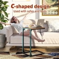 thumbnail image 4 of C-Shaped Side Table for Couch - Modern End Table with Metal Frame, 4 of 8