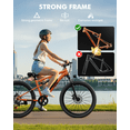 thumbnail image 2 of Qlife Racer Ultra Electric Bike for Adults Mountain Lightweight Ebike with 350W Max 28MPH Brushless Motor, 26"Step Over E-MTB, 48V 7.8Ah Removable Battery e-Bike(Orange) with Fender&Rear Rack, 2 of 7