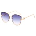 thumbnail image 1 of Gafas de sol de ojo de gato, modernas, con montura grande, de personalidad sencilla, hechas de metal, 1 of 5
